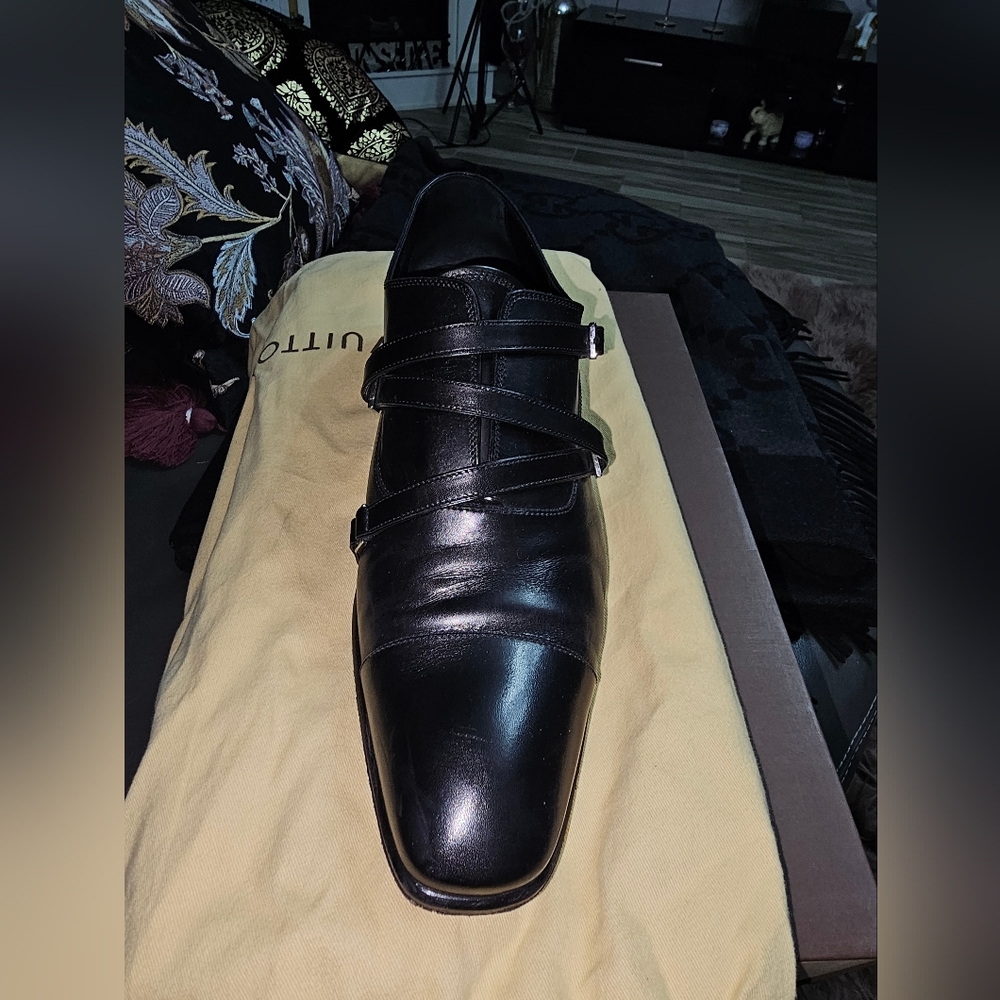 Louis Vuitton Mens Black LV Logo Equinox Shoes Derby Size: 8.5 - Picture 7 of 10